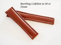 Breitling Calfskin strap in Tan, buckle